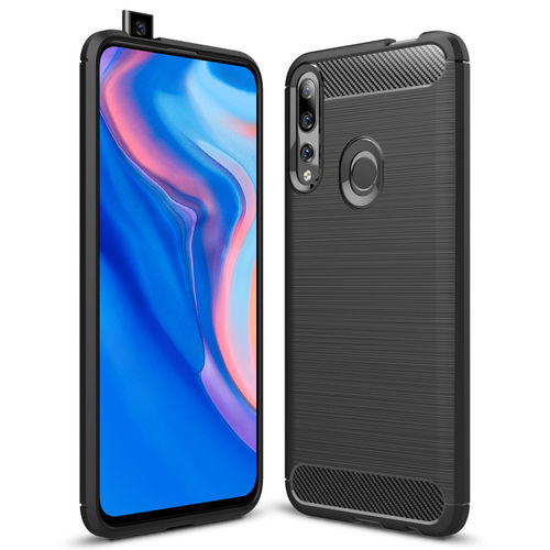 Flexi Slim Carbon Fibre Case for Huawei Y9 Prime (2019) - Brushed Black